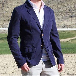 Men's Navy Cotton Blazer
